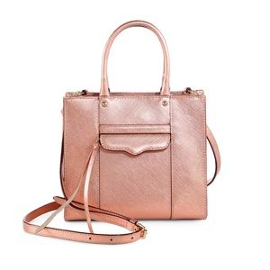 Rebecca Minkoff Mini MAB tote in Rose Gold